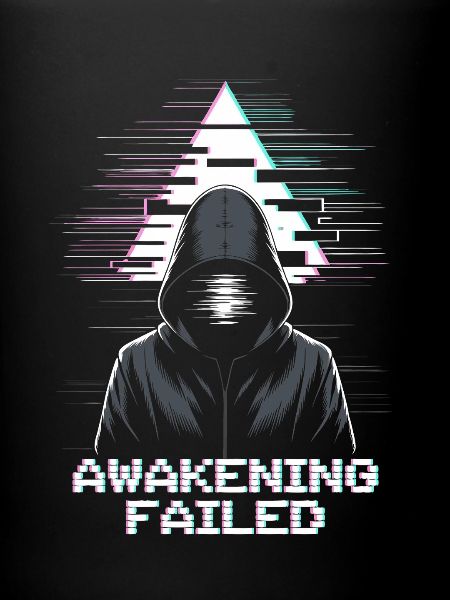 Glitch-Hacker mit „Awakening Failed“ Look