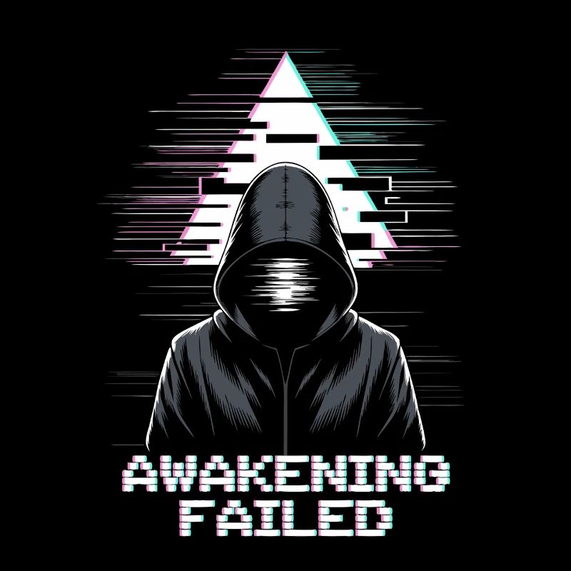 Glitch-Hacker mit „Awakening Failed“ Look