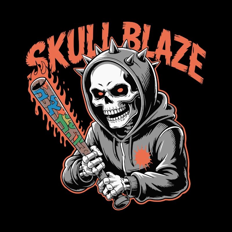 Skull Blaze Graffiti-Schädel