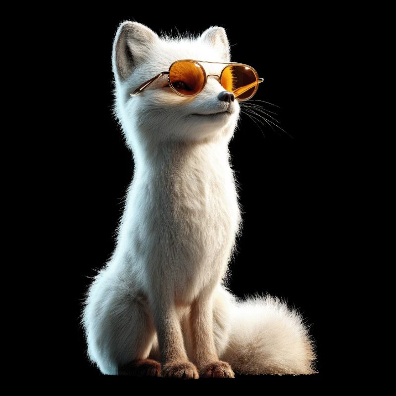 Polarfuchs Schneefuchs Eisfuchs Süßer Weißer Fuchs