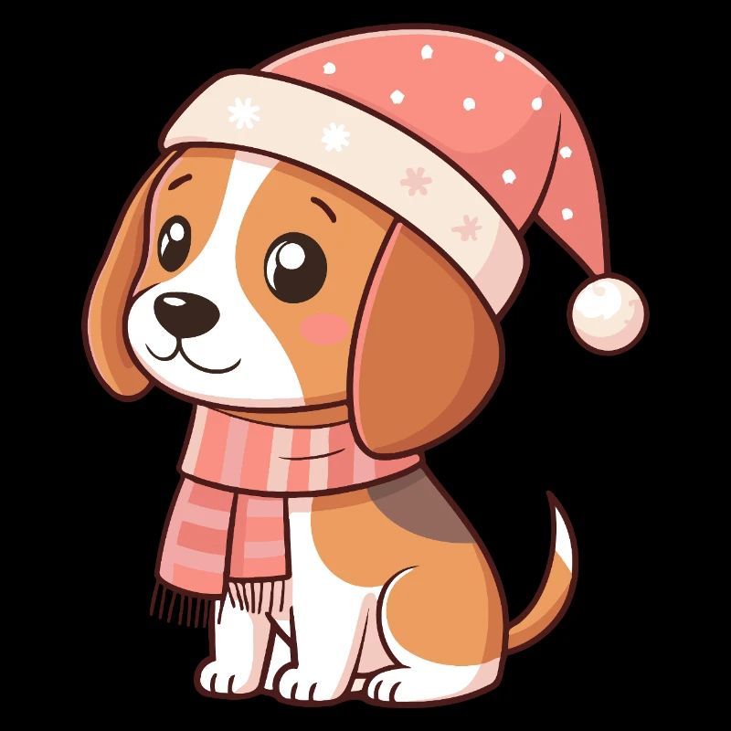 Christmas beagle dog