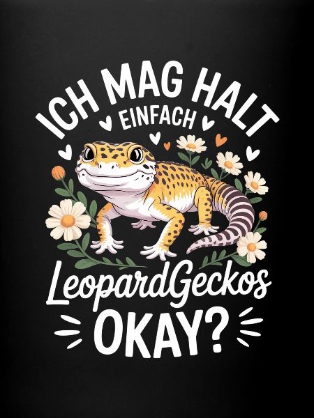 Charme LeopardGecko avec des fleurs