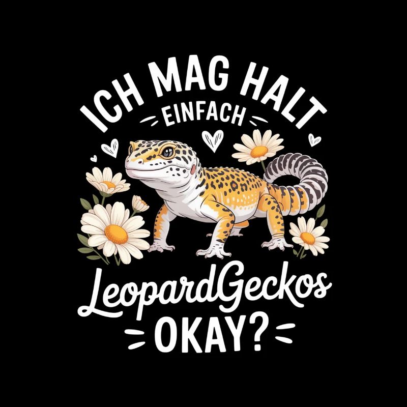 Léopard Gecko Fleur Blague Chemise