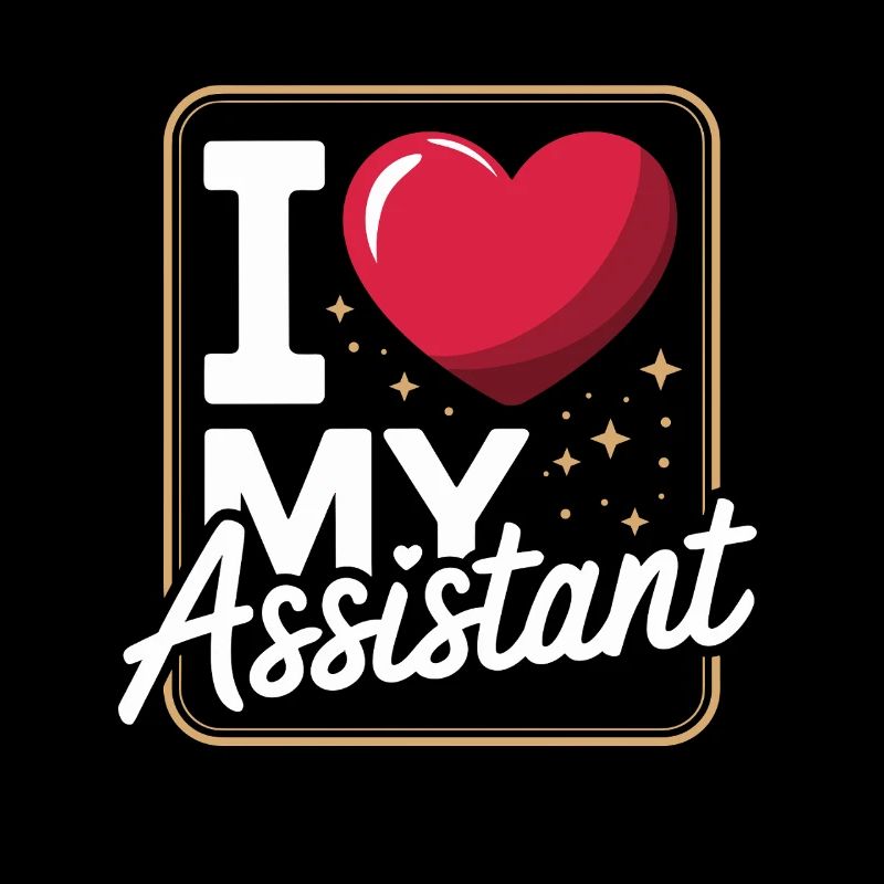 I Love My Assistant Heart Office Assistant