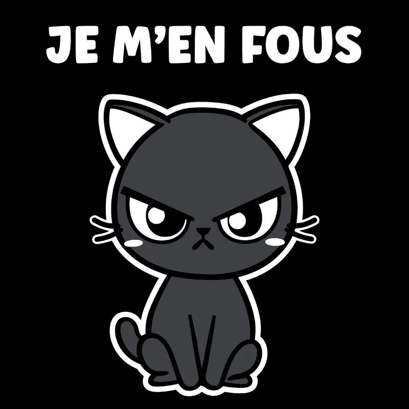 Chat noir grognon