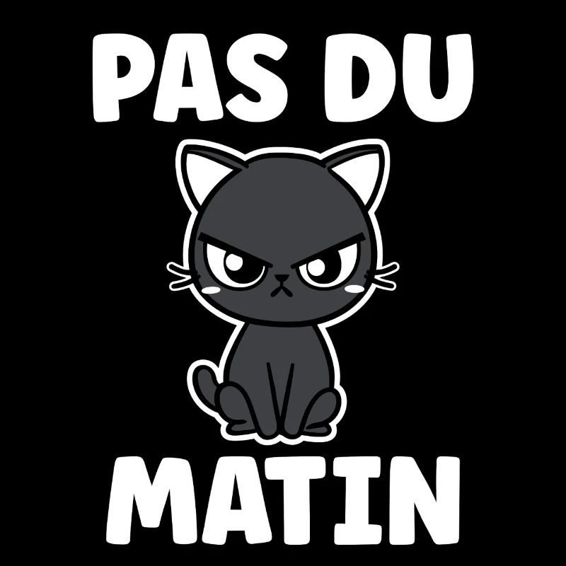 Grummelige Katze, die nicht vom Morgen ist