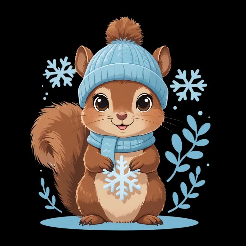 Winterliches Eichhörnchen Motiv