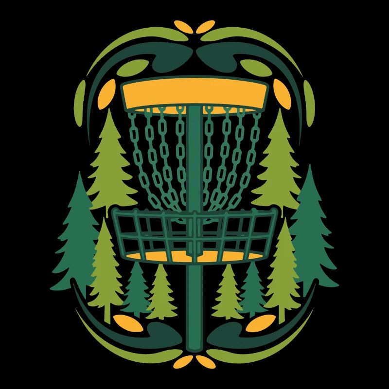 Forest Disc Golf Basket Flying Disc Szene