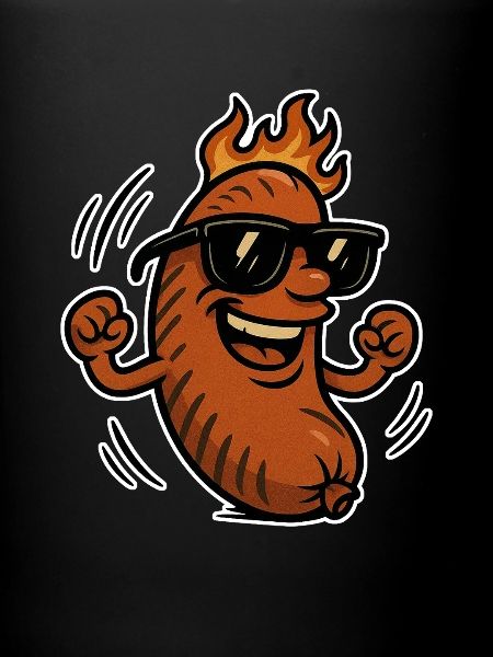 Bratwurst avec lunettes de soleil