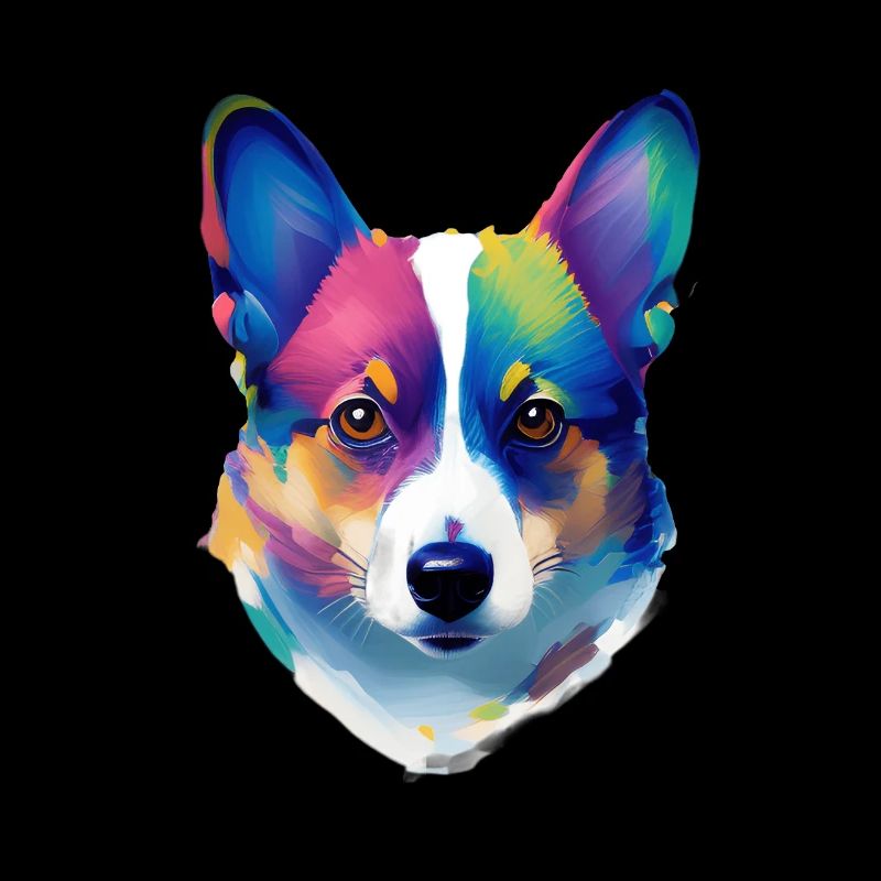 Pembroke Welsh Corgi Farbenfroher Pop-Art-Hund