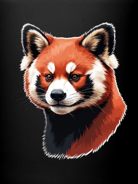 Roter Panda Kopf – Digitale Malerei