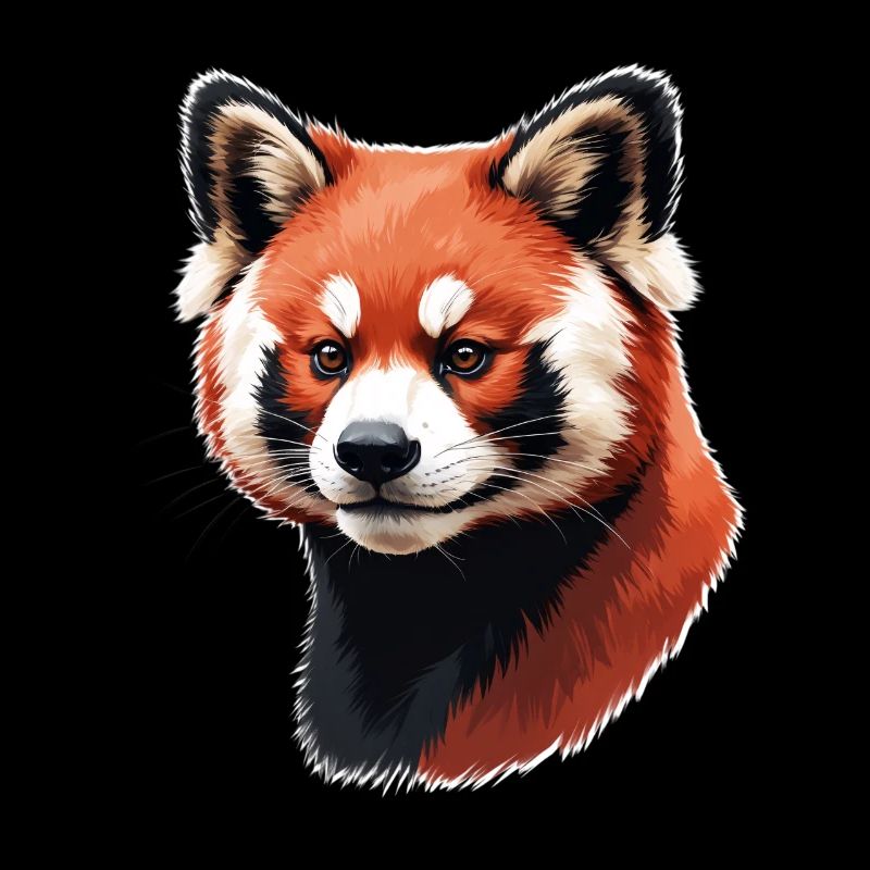 Roter Panda Kopf – Digitale Malerei