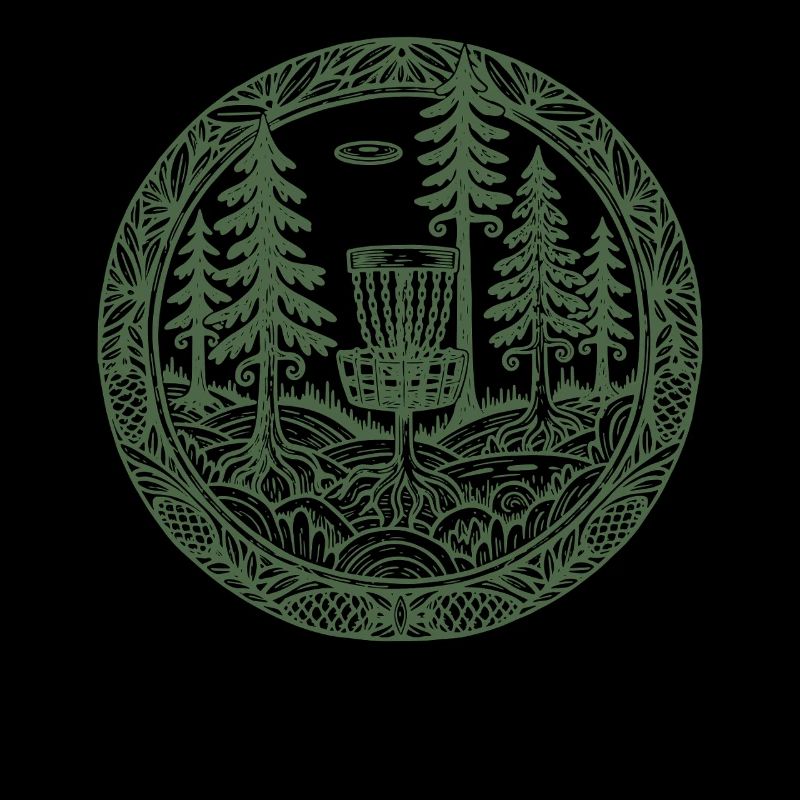 Szene des Forest Disc Golf Basket Flying Disc Courses