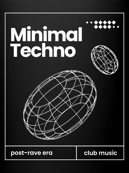 Minimal-Techno-Musik-Sphären-Design