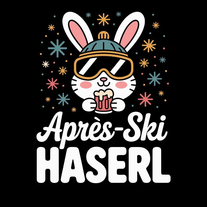Après-ski bunny hut fun Skier ski bunny
