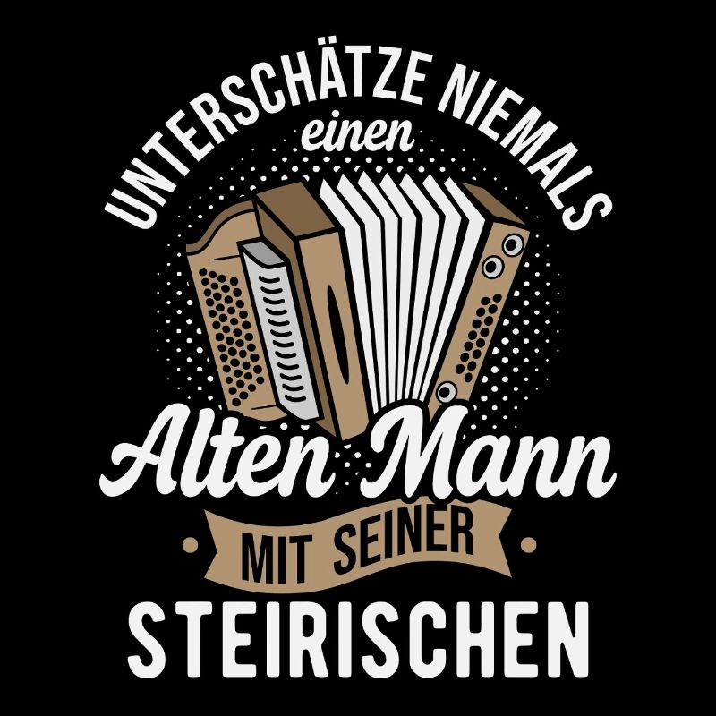 Steirische Harmonika Alter Mann Ziehharmonika