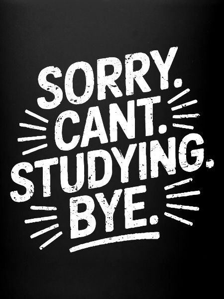 Sorry Can't Studying Bye