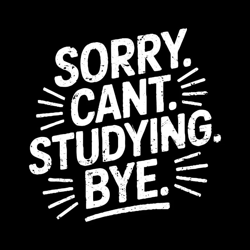 Sorry Can't Studying Bye