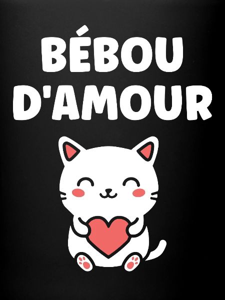 Bébou d’amour chat cœur