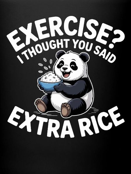 Panda mit Reis-Witz