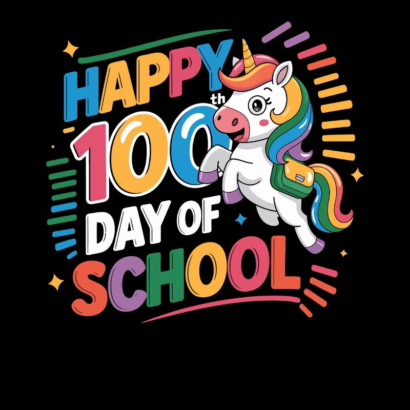 100 Tage Schule Einhorn Feier