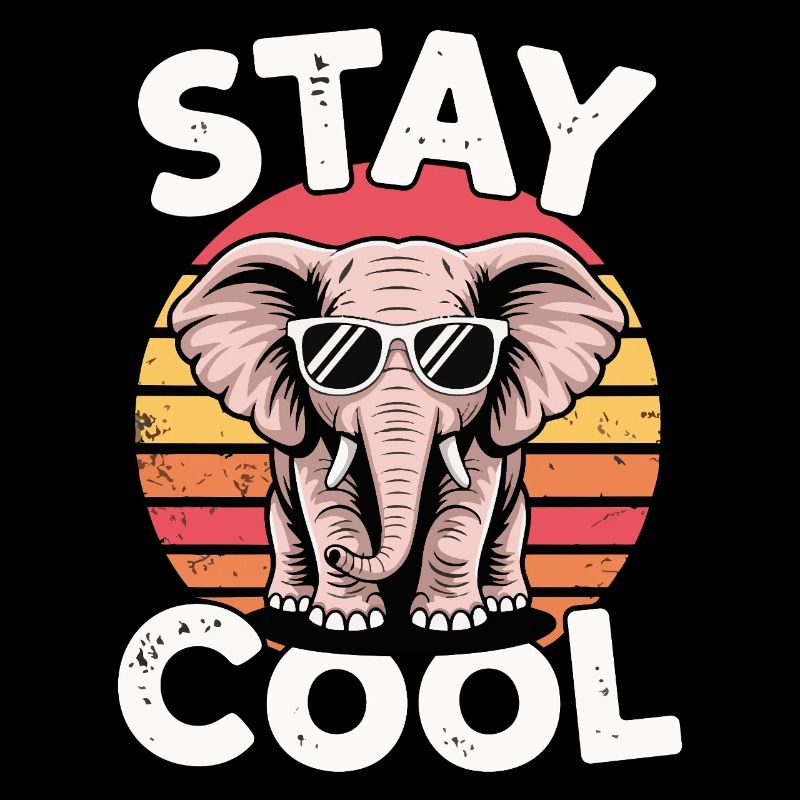 Stay Cool Elefant - Kinder Retro