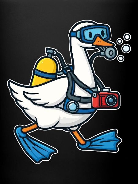 Diver Duck with Camera