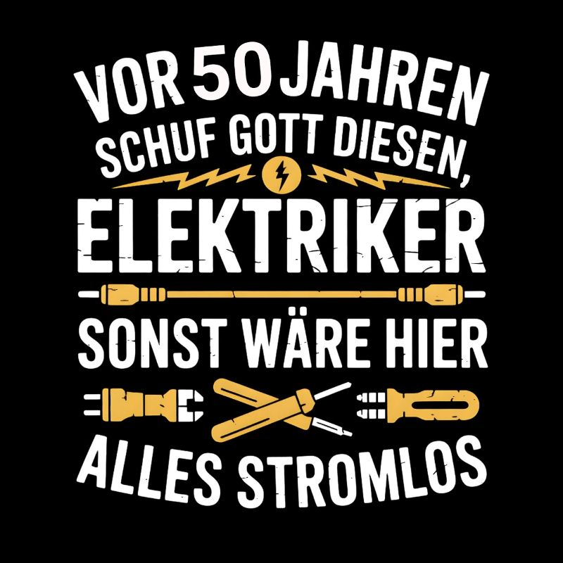 Elektroniker 50 Geburtstag Strom Elektriker