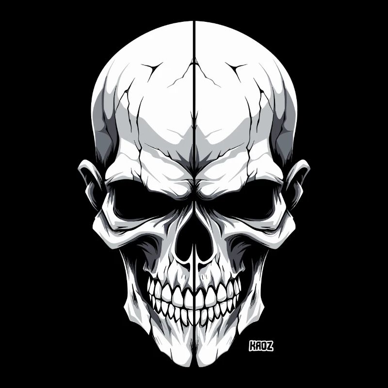 Monochrome skull white