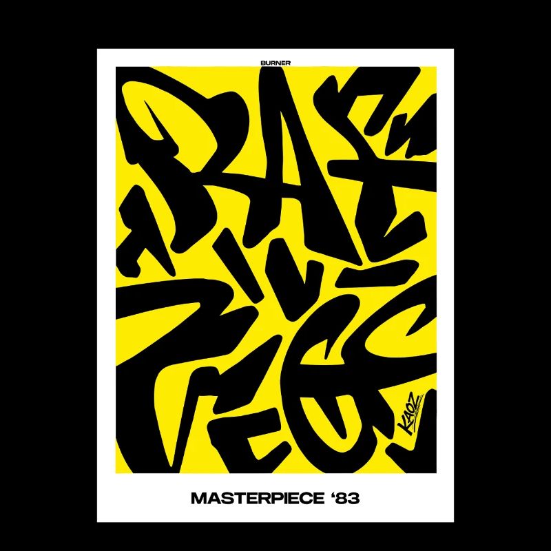 Chef-d’œuvre 83 : graffiti jaune-noir