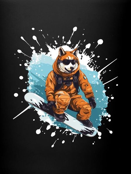 Akita Chien Snowboard