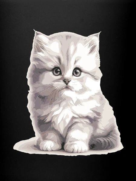 Fluffy Kitten Portrait