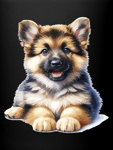 Illustration de chiot câlin