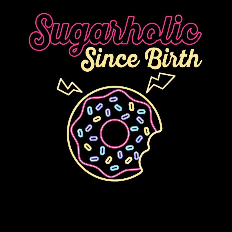Neon Sugar Donut Since Birth