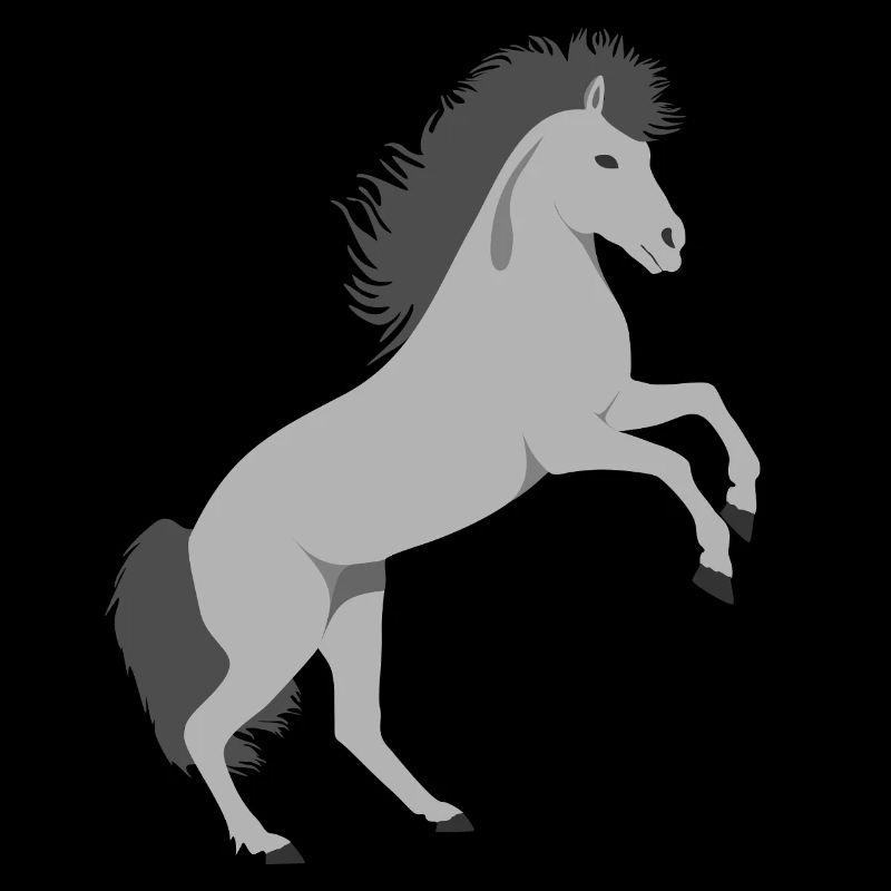Steigender Schimmel Pferd