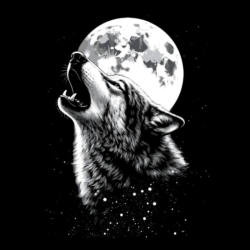 Wolf, Moon, Nature, Wilderness, Animal