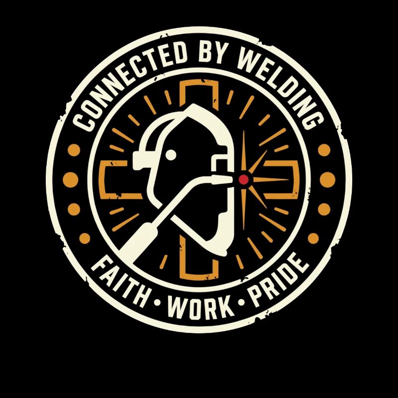 Connected By Welding Schweißer Emblem