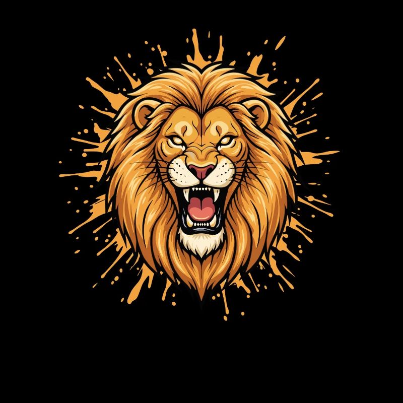 Tête de lion dans la conception d’explosions