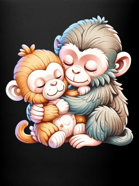 Hugging Monkey Duo