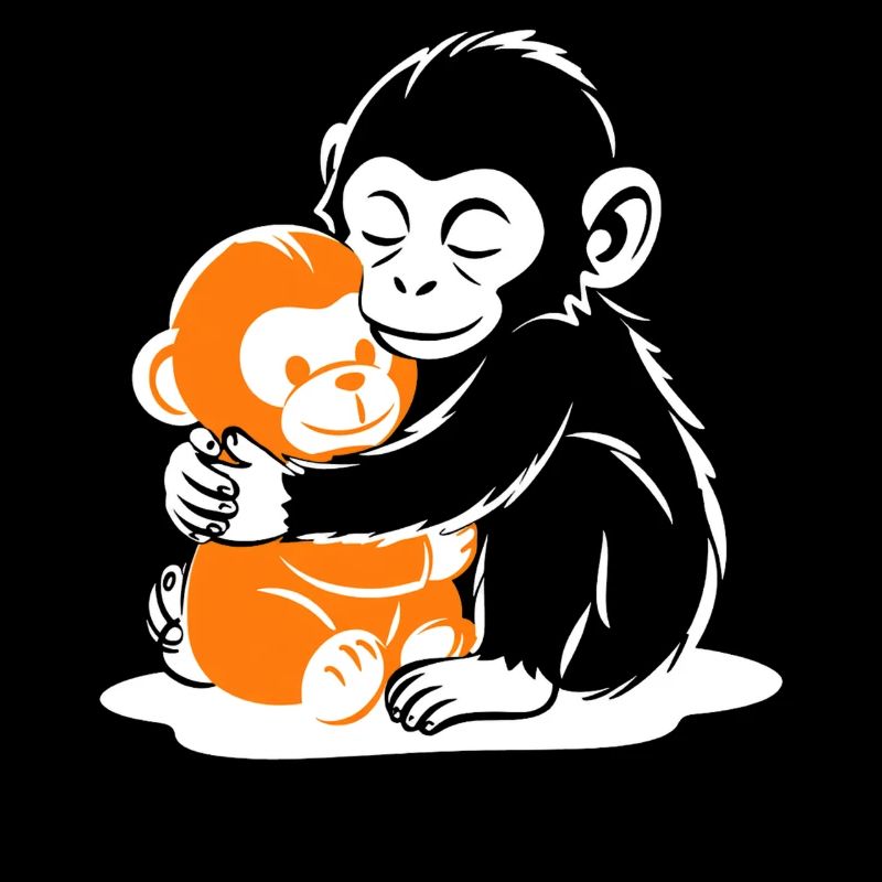 Duo de Singes Câlins