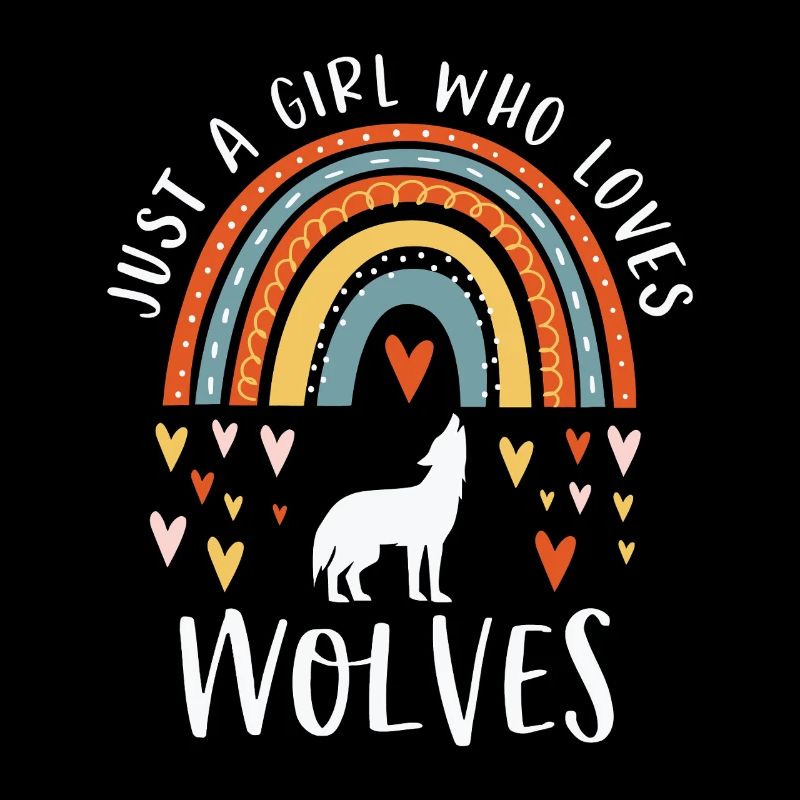Nur ein Mädchen, das Wölfe liebt