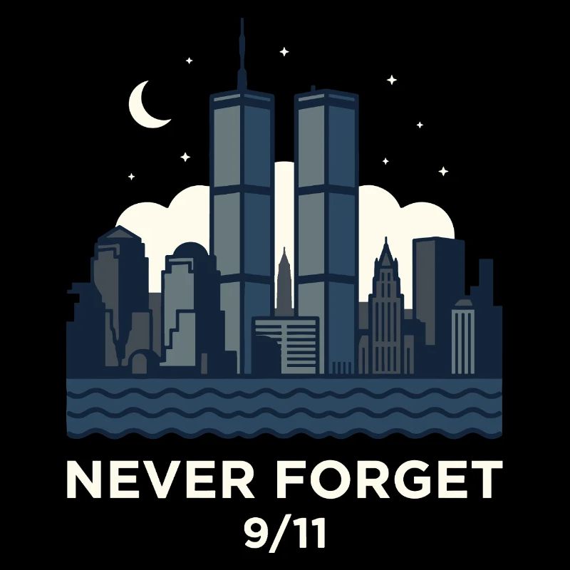 Never Forget 9/11 Skyline Nacht