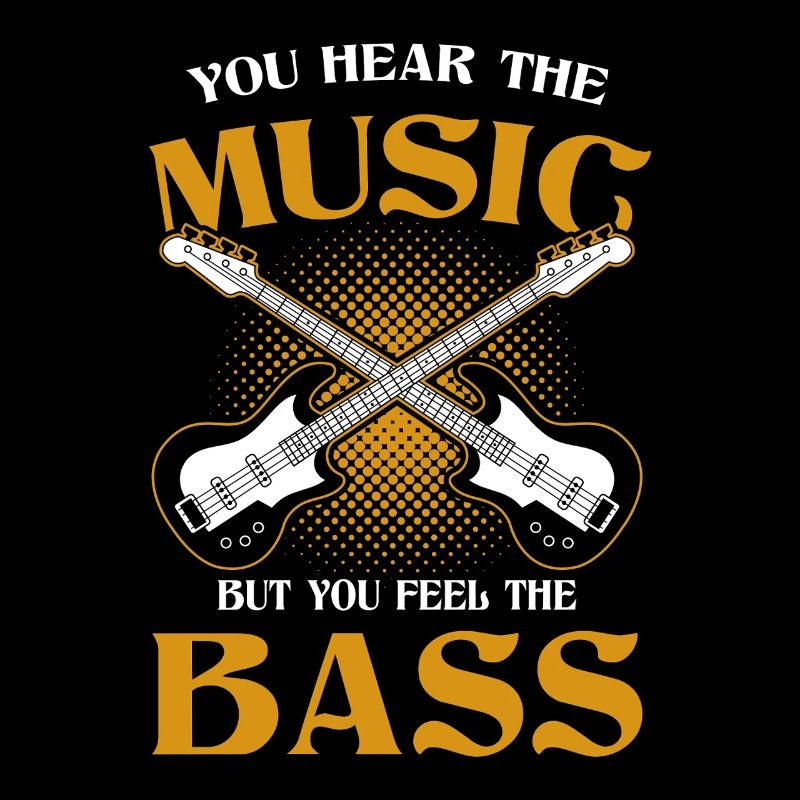 Musique Basse Guitares électriques croisées Graphisme rétro
