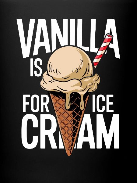 Vanille Eiscone im Kontrast
