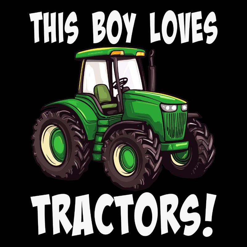 Ce garçon adore les tracteurs