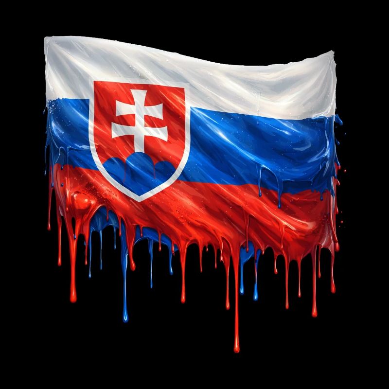 Drapeau Slovaquie Éclaboussures de couleur