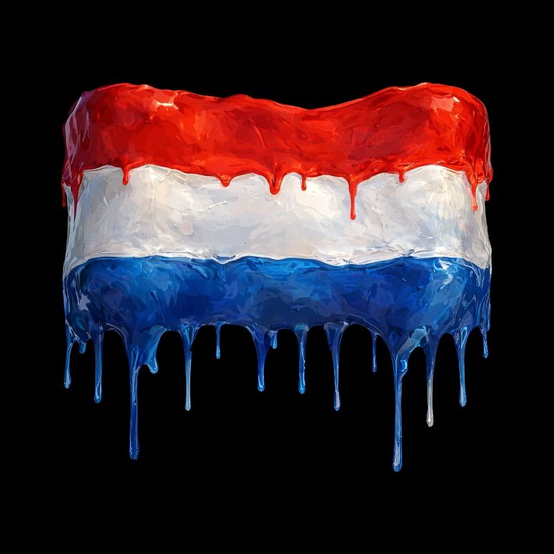 Drapeau néerlandais dégoulinant