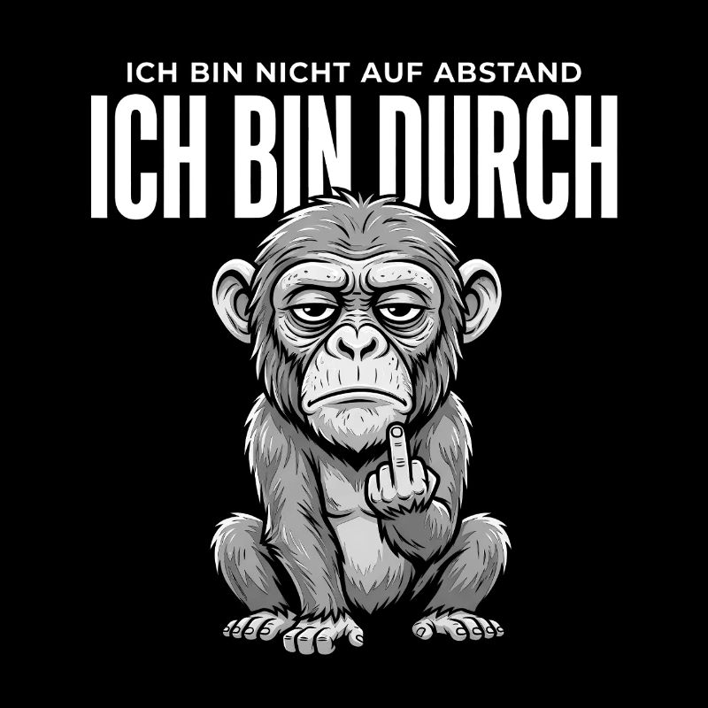 Affe Mittelfinger – Ich bin durch