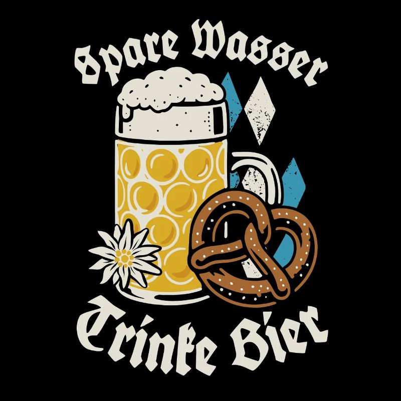 Spare Wasser, trinke Bier - Biertrinker - Spruch