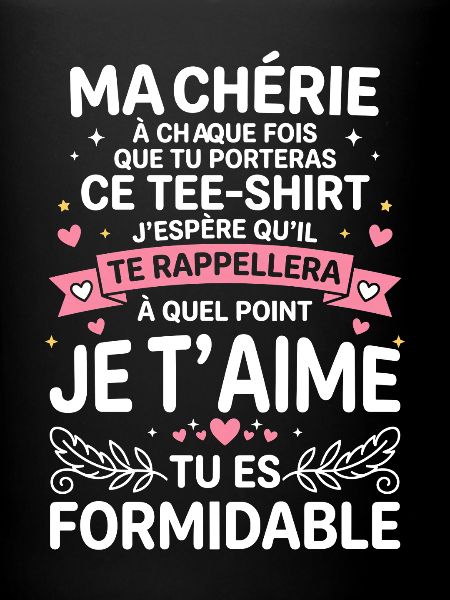 Message d'amour sur Tee shirt